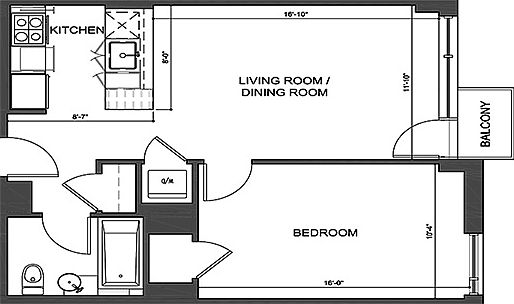 2nd image of 395 Leonard St APT 627