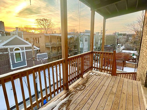 Private balcony offering a view of Wrigley Field