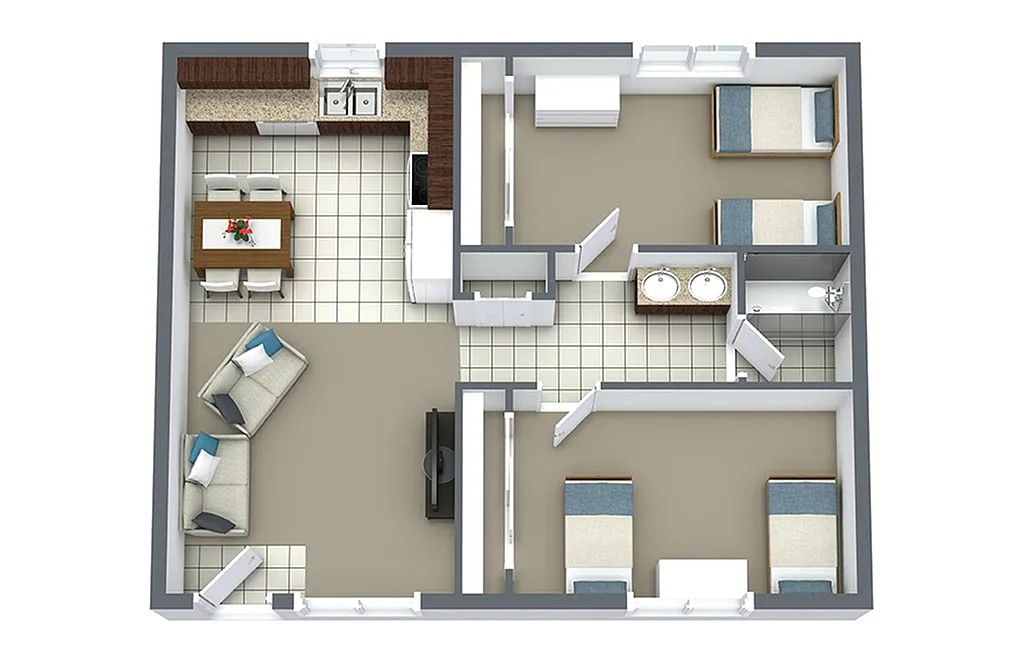 Floor plan 2x1 Brookmont