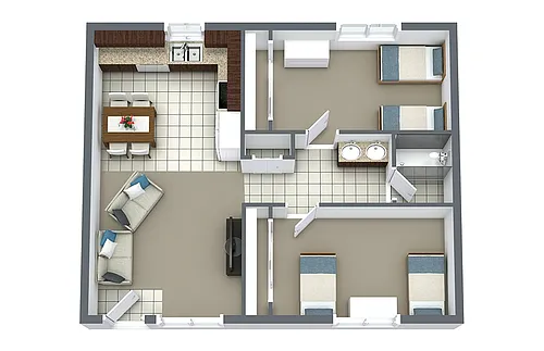 Floor plan 2x1 Brookmont