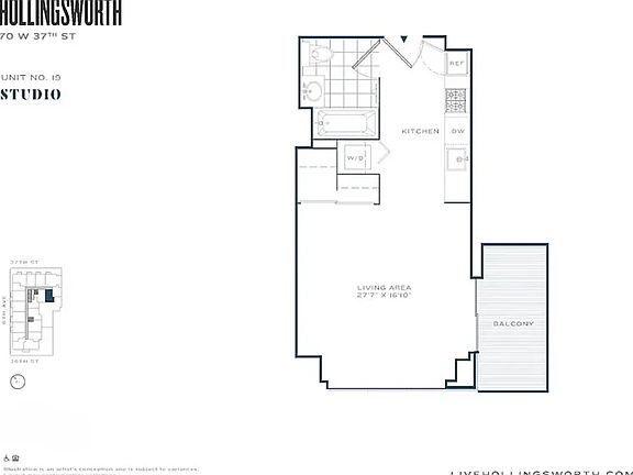 2nd image of 70 W 37th St #919