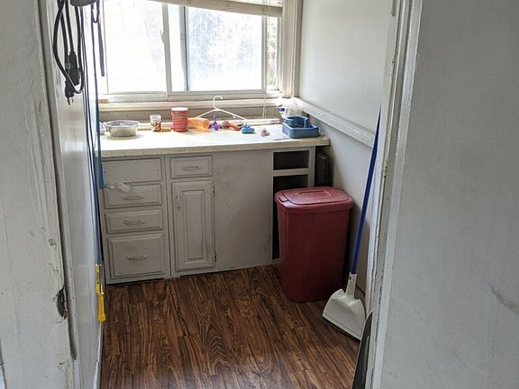 Mudroom storage to back patio