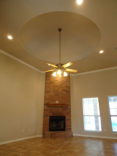 Floor to ceiling fireplace