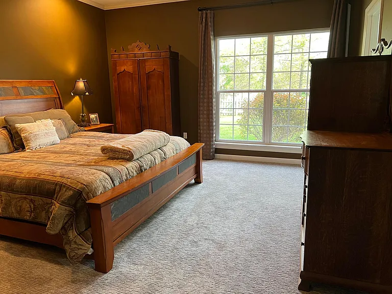 Master bedroom with luxury mattress