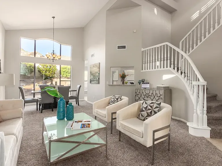 Beautiful staircase up to the master suite and mini master suite on the 2rd floor