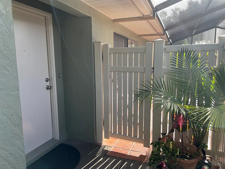 Front door and patio door.