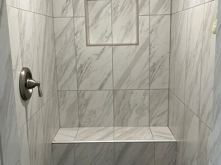 Downstairs living area bathroom shower