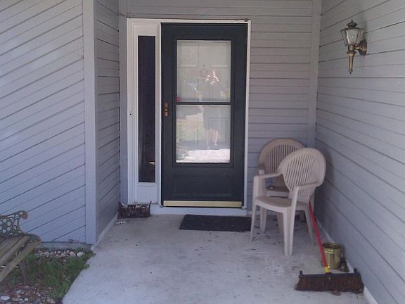 Foyer with new storm door