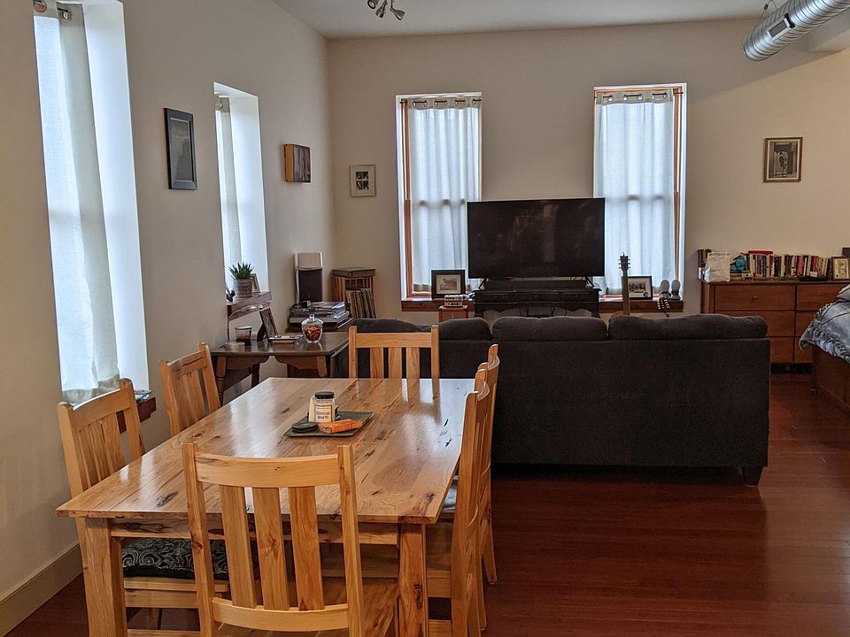 View north from the kitchen. Bed and walk-in closet are out of the photo to the right.