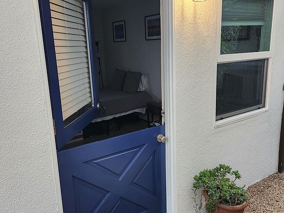 Dutch door in the evening