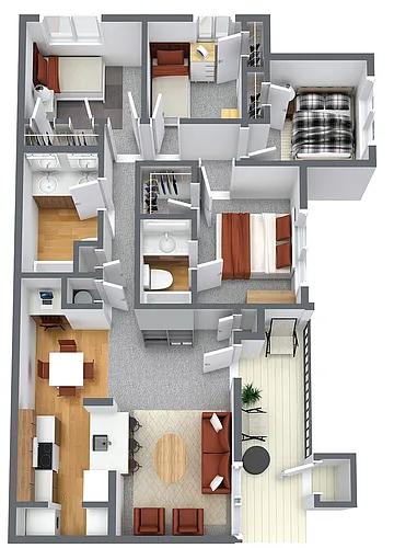 Floor plan Four Bedroom