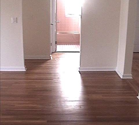 living into bedroom area