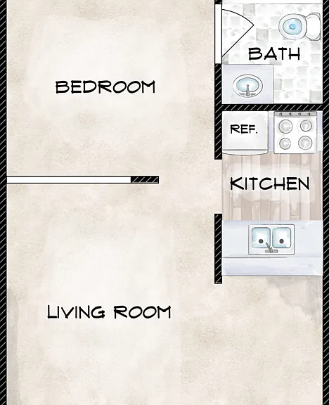 Studio Floorplan Diagram