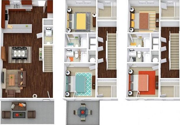 Floor plan, unit is unfurnished 
