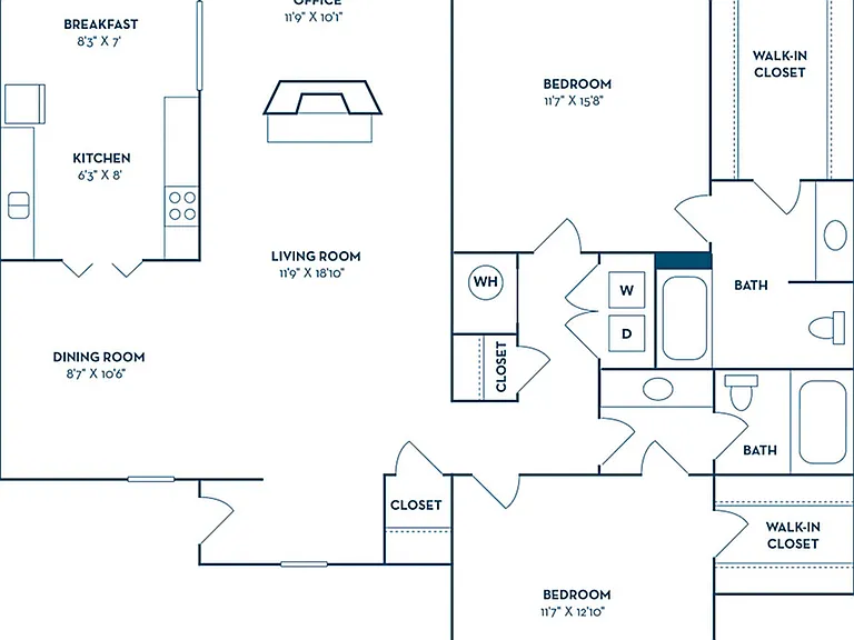 2 Bedroom | 2 Bath | 1335 SF 2 Bedroom | 2 Bath | 1335 SF