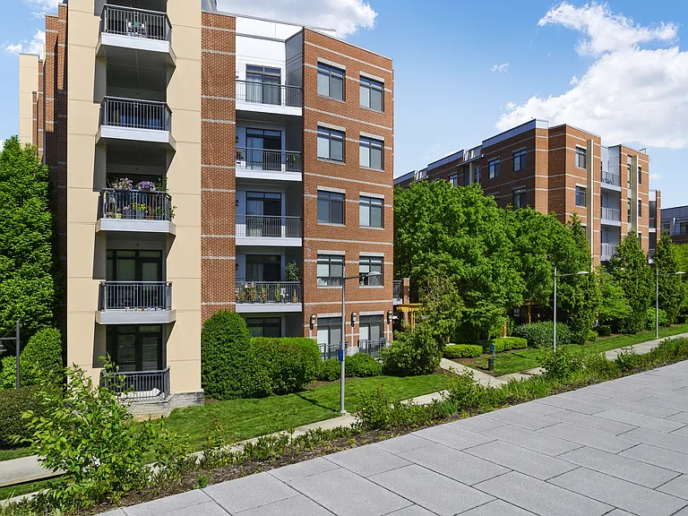 Landscaped outdoor space in the community