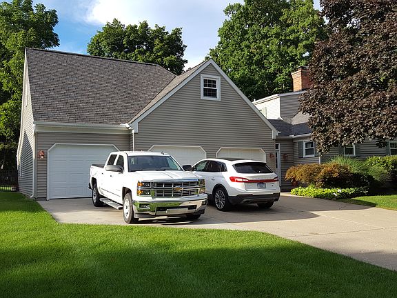 attached 3 car garage