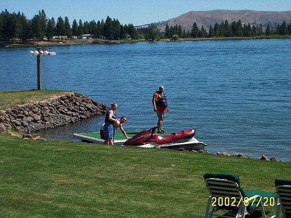 Getting ready to jet-ski from front