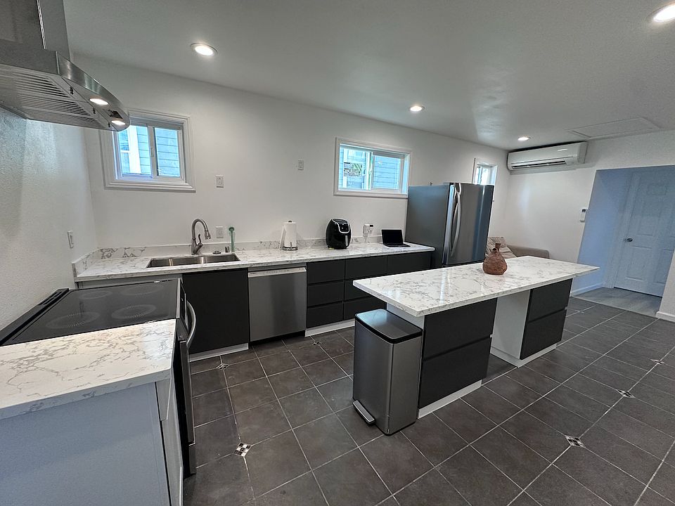Kitchen with new induction cooktop and convection oven, new quiet Bosch dishwasher