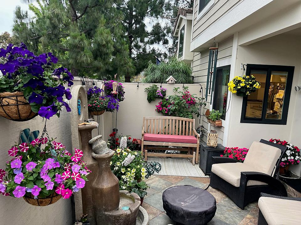 Private Patio with Flower and Herb Garden