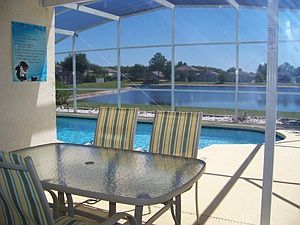 relaxation spot with pool around it.