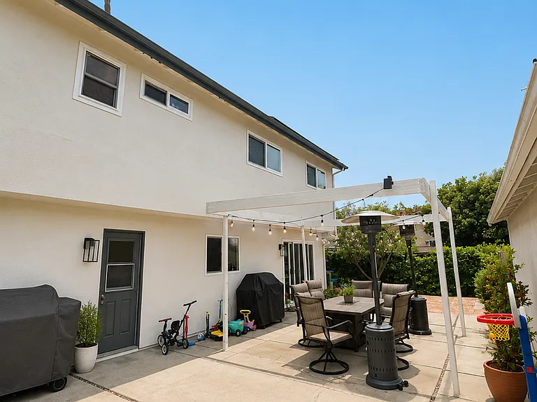 Large shared backyard with ADU tenant