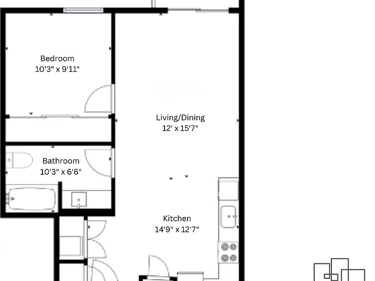 1x1 Efficiency l 657+ sq ft l Marketplace Flats 1x1 Efficiency l 657+ sq ft l Marketplace Flats