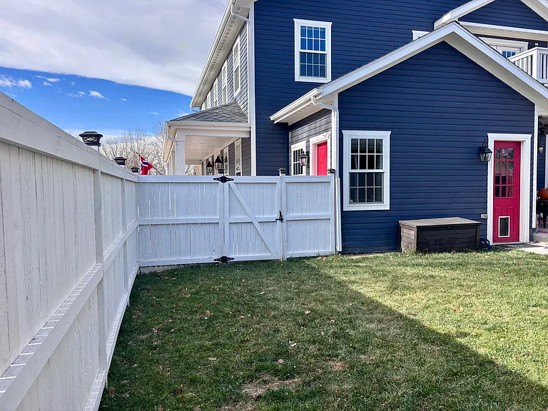 Fenced-in back yard