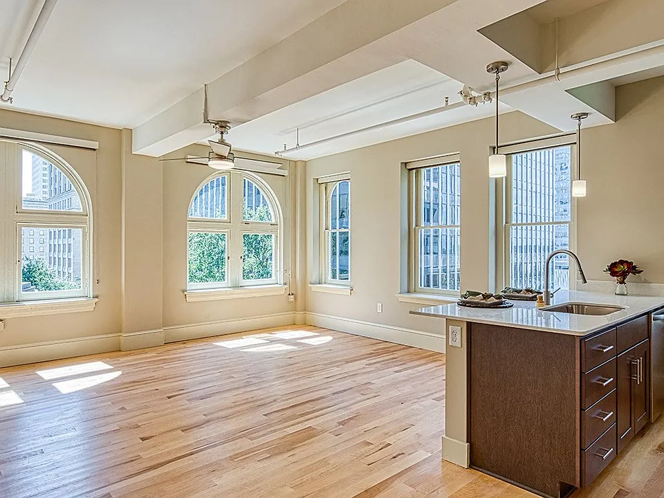 Modern interiors include light-filled, open living spaces