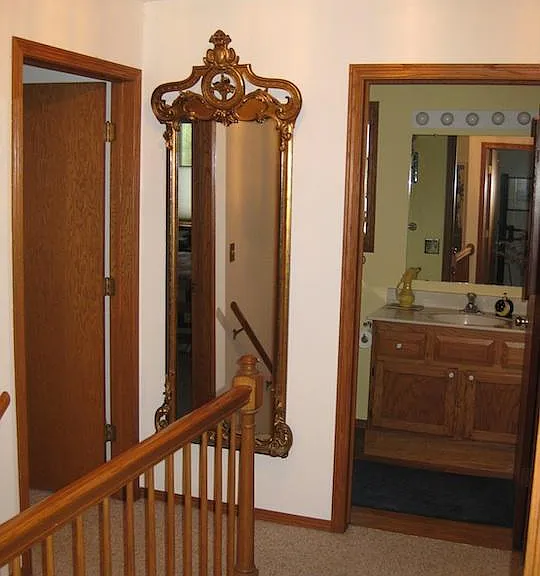 Upper central hallway/Full bath