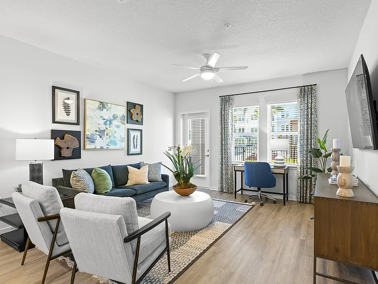 Open, airy layouts with wood-style plank flooring