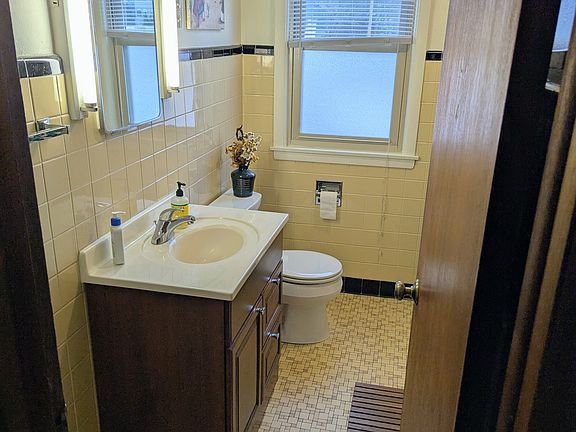 View of bathroom from hallway