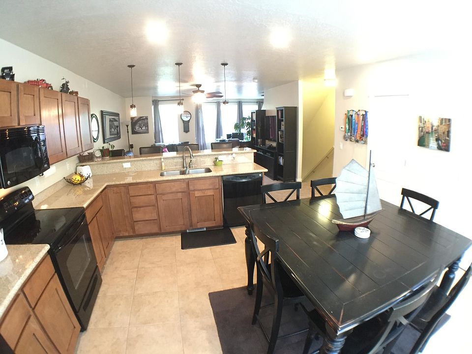 Spacious kitchen area with open format