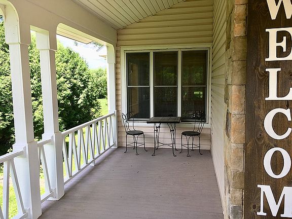 Sitting area on porch