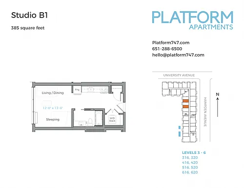 Floor plan Studio B1