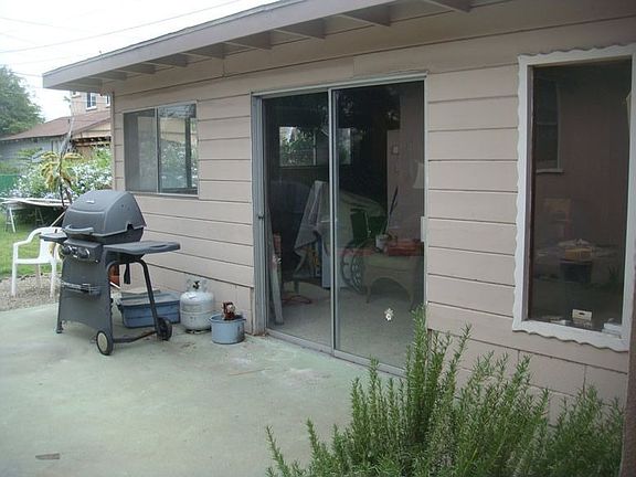 Outside patio and recreation room