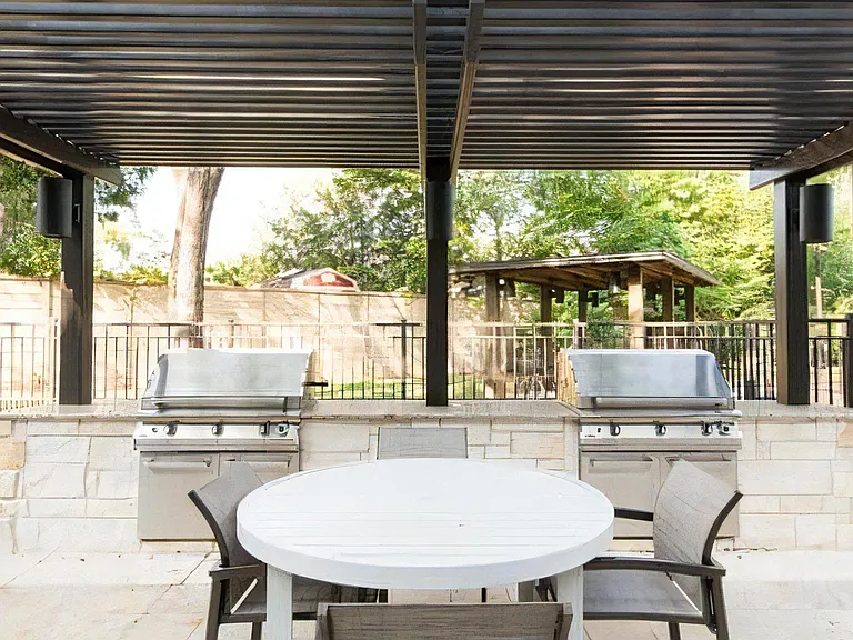 Community Grilling Stations with Shaded Seating Area