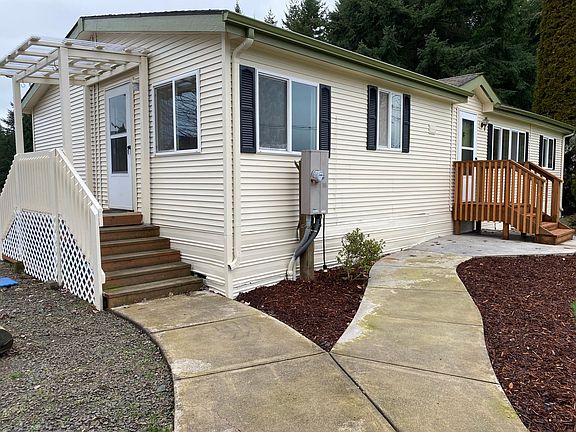 Looking at house from garage