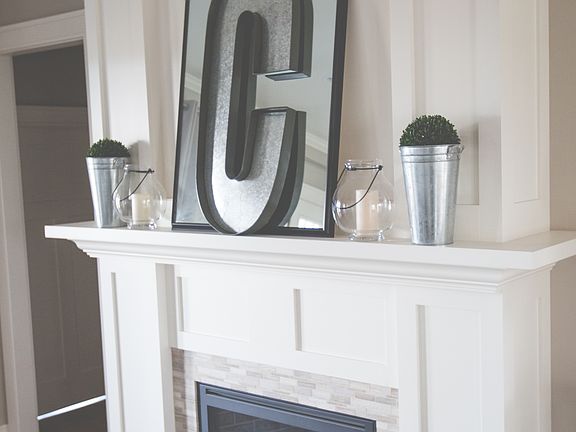 Custom built gas fireplace