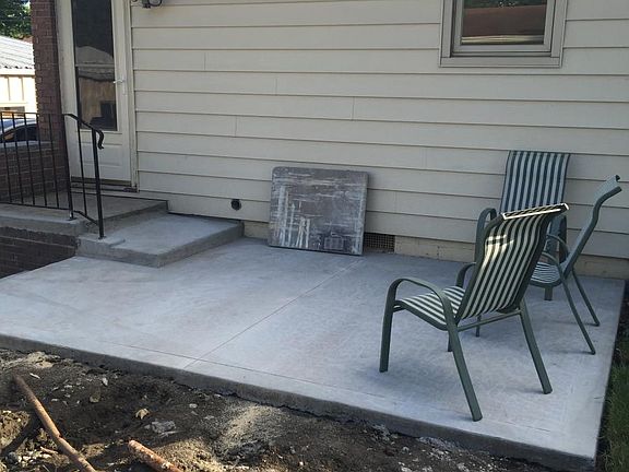 New patio in backyard