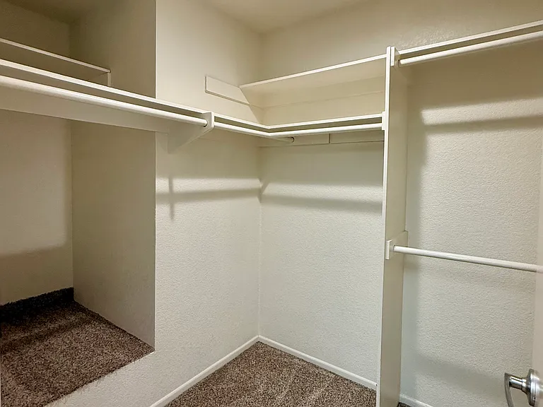 Walk in closet in Master Bedroom.