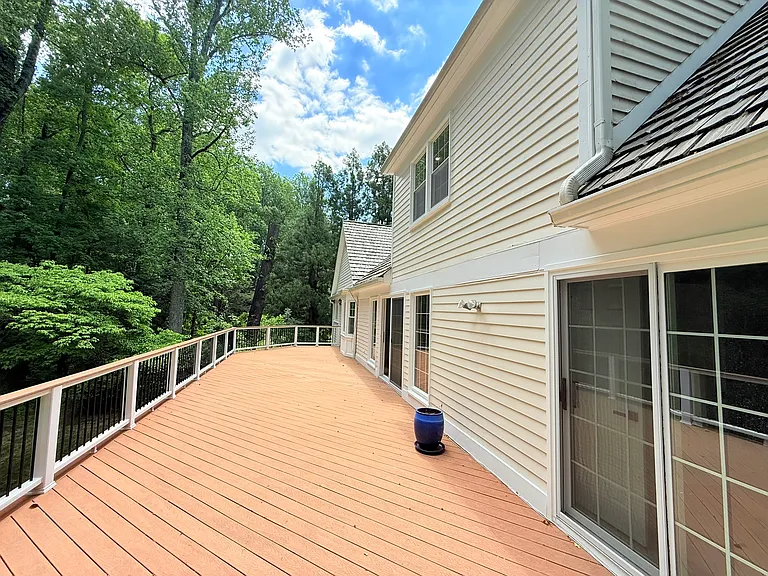 Large, open deck with privacy