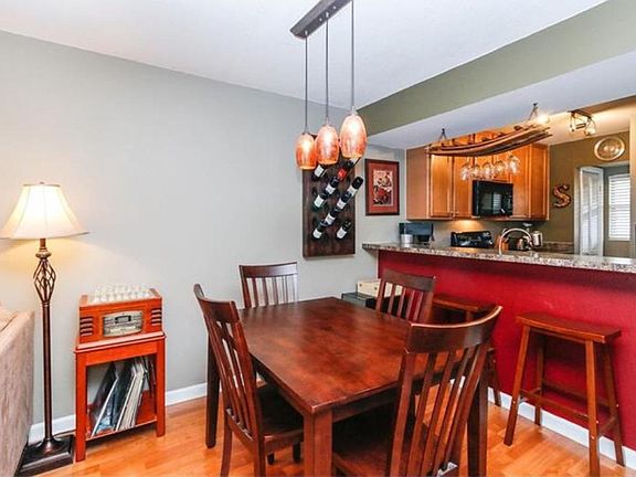 Dining area with breakfast bar