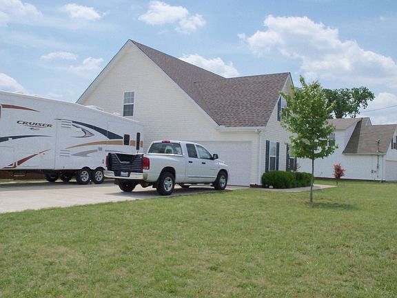 Extra wide concrete drive