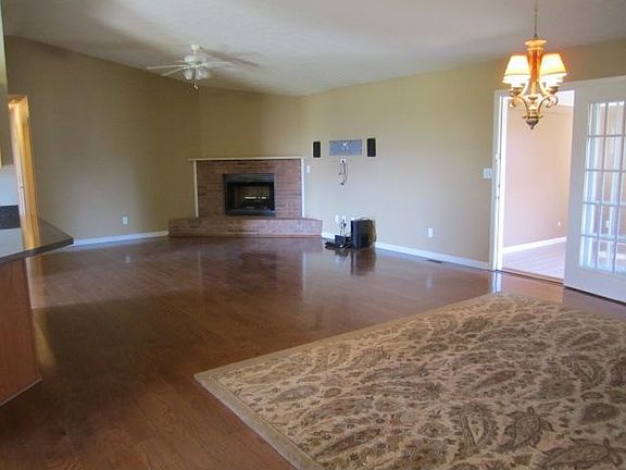Family room opens to an addition