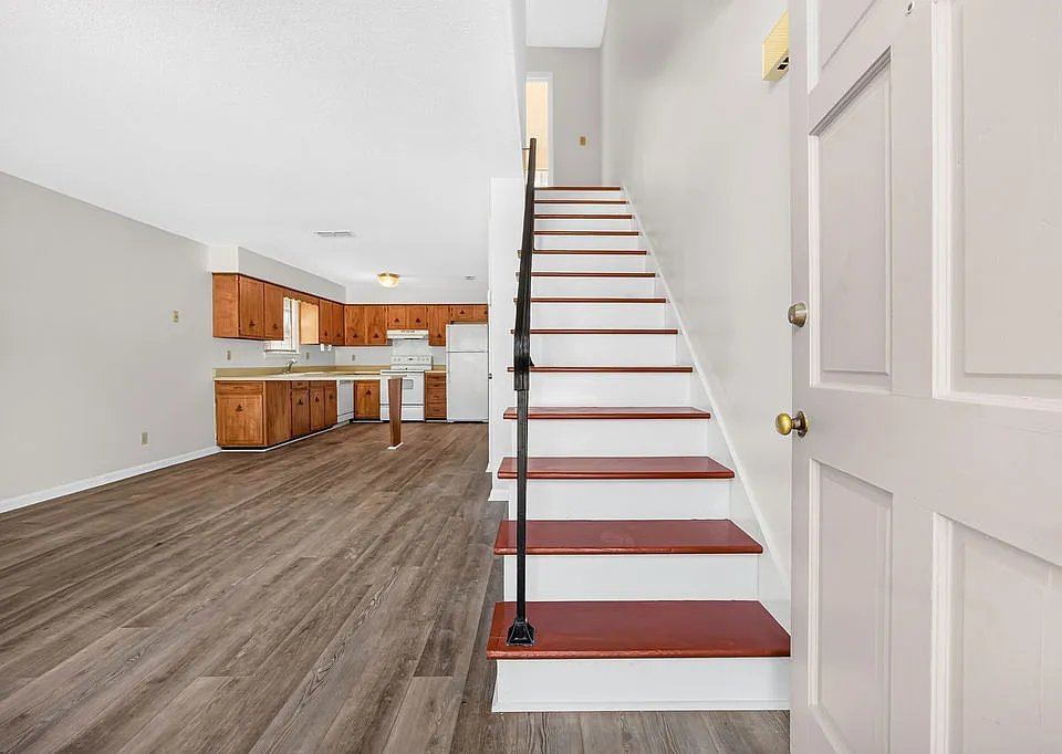 Spacious living room with new LVP flooring