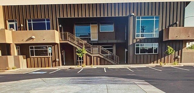 Outside building