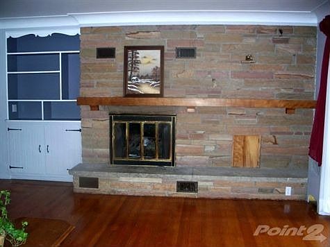 Fireplace w/Display Shelving