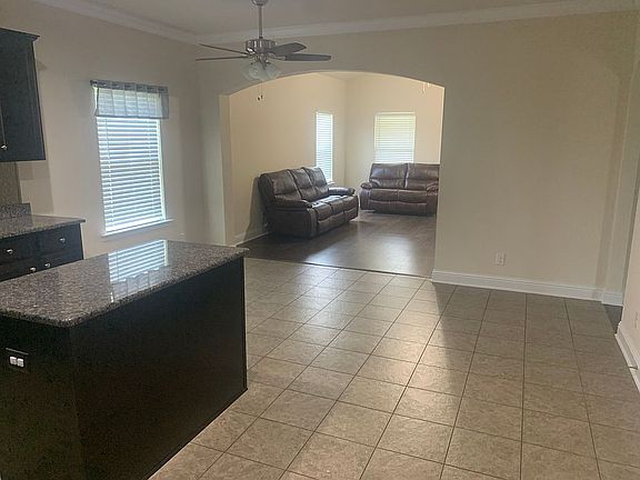 Spacious kitchen-living area