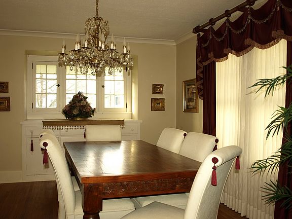 Dining room with built-in 